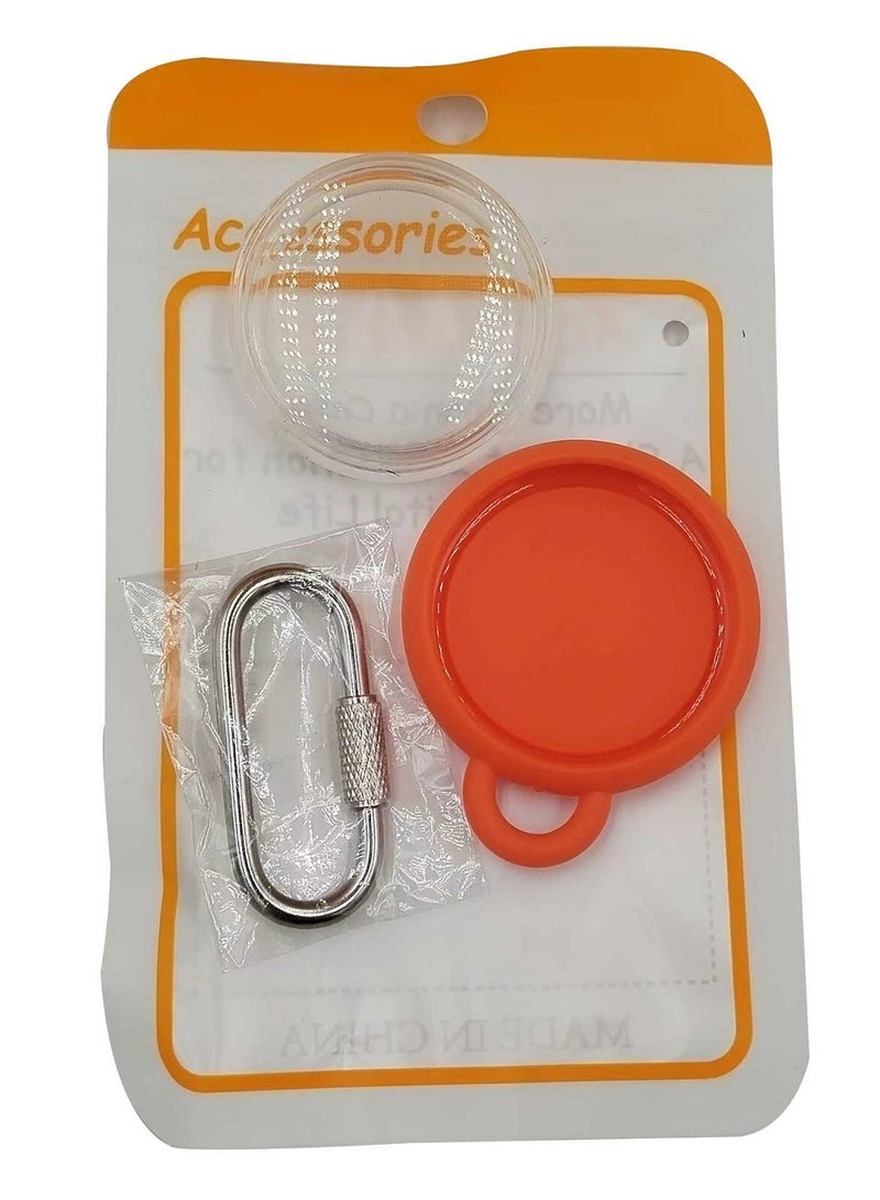 Airtag case keychain Air tag GPS tracker waterproof protective cases key ring apple smart tag holder with Stainless steel nut carabiner, Airtags anti-lost tracking device protective cover key chain luggage tag for keys, luggage - Image 2